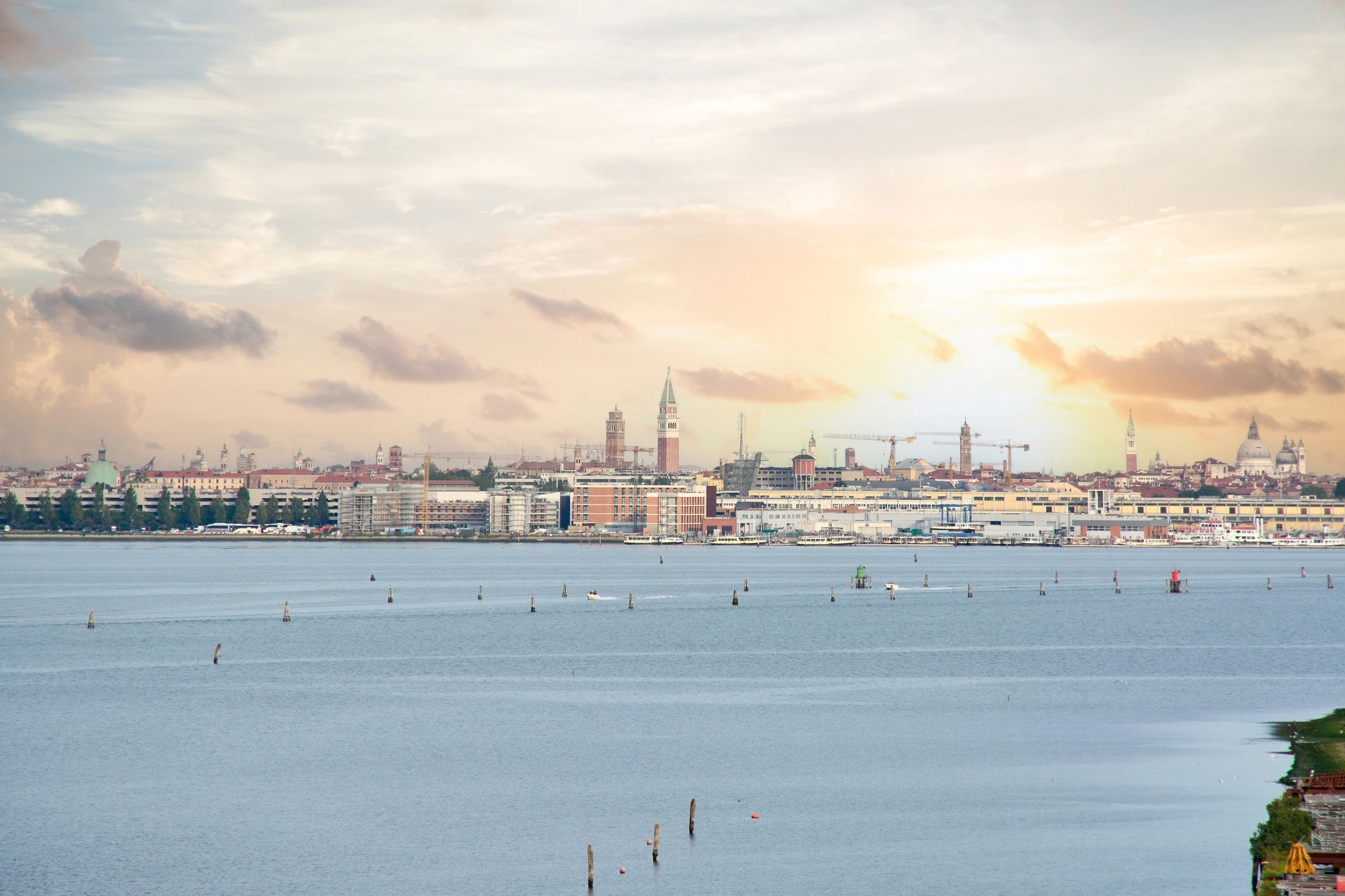 Venice skyline at sunset